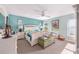 Spacious bedroom with a large bed, soft lighting, and decorative accents at 8722 Sw 60Th Cir, Ocala, FL 34476