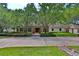 Expansive home with mature trees, brick accents, and a circular driveway offering ample parking at 1300 Sw 43Rd Pl, Ocala, FL 34471