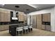 Modern kitchen featuring custom cabinetry, a large island with seating, and stainless steel appliances at 0000 Se 116Th Place Rd, Ocala, FL 34480