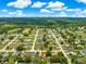 An aerial perspective of a lovely home in a friendly neighborhood under a bright blue sky at 10739 Se 44Th Ter, Belleview, FL 34420