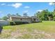Beautiful backyard featuring a well-maintained lawn, mature trees, and home exterior views at 3950 Se 10Th Ln, Ocala, FL 34471