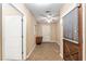 Mud room features unique tile floors, wood door, and built-in desk at 3950 Se 10Th Ln, Ocala, FL 34471