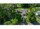 Aerial view of home surrounded by lush greenery, with a well-maintained lawn and long driveway at 530 Sw 35Th St, Ocala, FL 34471