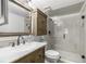 Bathroom featuring a glass shower, and a vanity with sink and ample storage at 546 Midway Dr # B, Ocala, FL 34472