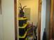 A walk-in storage area, packed with boxes, stored inside the home at 5949 Se 164Th Ct, Ocklawaha, FL 32179