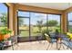 Relaxing screened patio with golf course view, outdoor seating, and plenty of natural light at 6868 Sw 95Th Cir, Ocala, FL 34481
