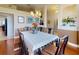 Dining room with wood floors, traditional furnishings, and soft, neutral wall tones at 9677 Sw 56Th Cir, Ocala, FL 34476