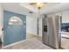 Modern kitchen featuring stainless steel appliances and ample storage space at 17915 Se 102Nd Ter, Summerfield, FL 34491