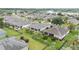 Aerial image highlighting outdoor living spaces, fencing, and attractive landscaping around homes at 6651 Sw 93Rd Ct, Ocala, FL 34481