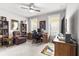 Well-lit office space with a ceiling fan and ample natural light at 7641 Sw 63Rd Lane Road, Ocala, FL 34474