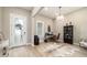Well-lit home office features stylish décor, a decorative glass door, and wood-look flooring at 8606 Sw 61St Loop, Ocala, FL 34481