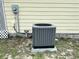 Exterior view showing a modern air conditioning unit and electrical box near the side of the house at 8901 Sw 103Rd Ln, Ocala, FL 34481