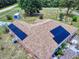 Overhead shot featuring solar panels installed on the roof of a home, adding to its energy efficiency at 9325 Sw 125Th Court Rd, Dunnellon, FL 34432