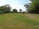 Large grassy fenced backyard is surrounded by trees and backs up to neighboring properties at 9430 Sw 102Nd Pl, Ocala, FL 34481