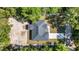 An aerial shot of a secluded home surrounded by a dense canopy of mature trees at 14540 Se 33Rd Ter, Summerfield, FL 34491