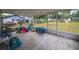 Enclosed patio features tile floors and plenty of space for to play at 2140 Ne 40Th St, Ocala, FL 34479