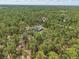 Overhead aerial view of the home and wooded acreage at 22189 Sw Neptune Blvd, Dunnellon, FL 34431