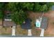 Aerial view showing multiple homes with pools and tree coverage at 2576 Ne 34Th St, Ocala, FL 34479
