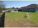 Spacious backyard with a well-maintained lawn, bordered by a sturdy black fence, offering ample privacy at 4770 Sw 114Th St, Ocala, FL 34476