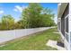Fenced backyard with lush trees, offering privacy at 4927 Sw 45Th Cir, Ocala, FL 34474