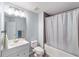 Bathroom featuring a modern vanity, toilet, and shower at 4927 Sw 45Th Cir, Ocala, FL 34474