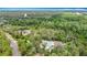 Aerial view of home among a lush forest, set back off the road at 505 Fisher Rd, Ocklawaha, FL 32179