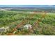 Aerial view shows this home to be secluded among the trees on this large parcel of land at 505 Fisher Rd, Ocklawaha, FL 32179