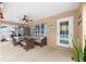 Inviting screened-in patio with comfortable seating and views of the pool at 5437 Se 34Th St, Ocala, FL 34480