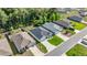 Aerial view of the neighborhood homes and yards with lush landscaping and mature trees at 6557 Se 4Th Ln, Ocala, FL 34472