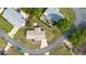 Aerial view of the home showing roof, yard, and surrounding neighborhood at 8375 Sw 109Th Lane Rd, Ocala, FL 34481
