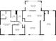 Detailed floor plan showcasing layout of rooms and dimensions of the house at 8375 Sw 109Th Lane Rd, Ocala, FL 34481