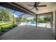Beautiful pool area with a screened enclosure, providing a perfect space for outdoor relaxation and enjoyment at 9462 Sw 72Nd Ct, Ocala, FL 34476