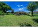 A beautifully landscaped backyard with a screened pool enclosure, perfect for outdoor enjoyment at 11586 Sw 75Th Cir, Ocala, FL 34476