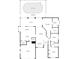 Floor plan showcasing layout of home with primary bedroom, kitchen, living room, garage, and pool at 11586 Sw 75Th Cir, Ocala, FL 34476