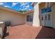 A brick paved front patio outside a home's entrance offers an outdoor space at 11586 Sw 75Th Cir, Ocala, FL 34476