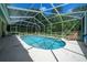 Inviting in-ground pool surrounded by a screened enclosure, offering a private oasis for relaxation and recreation at 11586 Sw 75Th Cir, Ocala, FL 34476