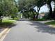 Quiet neighborhood street view with mature trees and well-manicured lawns at 1408 Torrey Pines Dr, Lady Lake, FL 32159
