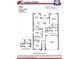A detailed floor plan showcases the layout of a 3 bedroom, 2 bath home with elevated ceilings and 2-car garage at 15106 Se 94Th Ter, Summerfield, FL 34491