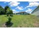 Expansive backyard featuring lush green grass, mature trees, and an inviting patio at 16193 Sw 14Th Avenue Rd, Ocala, FL 34473