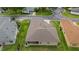 An aerial view of the house, showcasing its well-maintained lawn and exterior at 2631 Sw 20Th Cir, Ocala, FL 34471