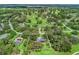 Stunning aerial view of the property showcasing its expansive lot, mature trees, and golf course views at 5714 Nw 80Th Avenue Rd, Ocala, FL 34482