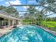 Relaxing pool with screened enclosure and brick deck, offering a serene outdoor retreat at 5714 Nw 80Th Avenue Rd, Ocala, FL 34482