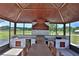 This outdoor kitchen is well-equipped with a grill, sink, pizza oven, and ample counter space at 6160 W Highway 326, Ocala, FL 34482