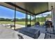 Relaxing screened patio with comfortable seating and a beautiful view of the property at 6160 W Highway 326, Ocala, FL 34482