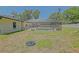 View of the home's backyard features a screened-in pool and extra yard space at 6211 Se 126Th St, Belleview, FL 34420