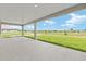 Covered patio with an extended green lawn and views of the community at 7536 Sw 60Th St, Ocala, FL 34476