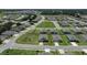 Aerial view of a home in a residential neighborhood with a red border line at 8870 Sw 62Nd Ave, Ocala, FL 34476
