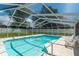 Inviting screened-in pool with clear blue water, poolside seating, and ample space for relaxation and entertainment at 3881 Se 61St Pl, Ocala, FL 34480