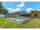 Lovely screened-in pool area with ample green space, offering a refreshing oasis for outdoor enjoyment at 3881 Se 61St Pl, Ocala, FL 34480