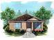 Illustration of a home with a sidewalk, a yard with green grass, and landscaping at 6638 Se 108Th Ln, Belleview, FL 34420